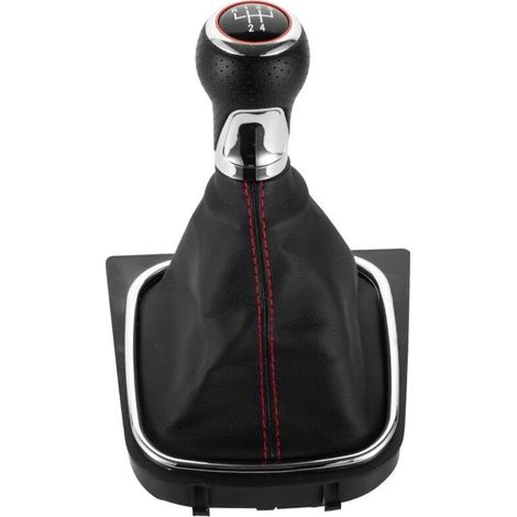 Adapté aux Volkswagen Sagitar, Golf et A4, cet ensemble comprend un levier de vitesse à 6 rapports avec filetage noir et anneau brillant (R135246).