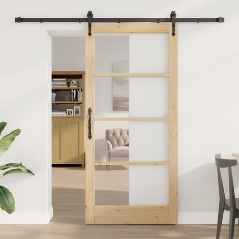 vidaXL Porte coulissante ORKDAL 93 x 202 cm Naturel