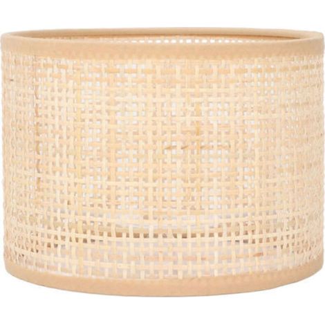 Abat-jour en rotin remplacement panier tissé lustre Vintage Table suspendue couverture de lumière de sol E27 E14 (1/4)
