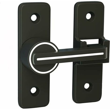 Verrou lumineux pour porte coulissante, crochet de porte pivotant à 180°, verrou antivol à moraillon, pour porte et fenêtre (180 degrés) (1/5)