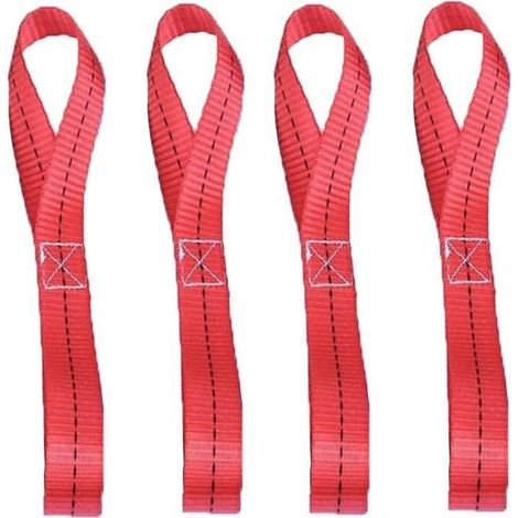 4x Zurrschlaufen Nylon 800kg Arbeitslast 25x400mm für Motorrad, ATV, Camping