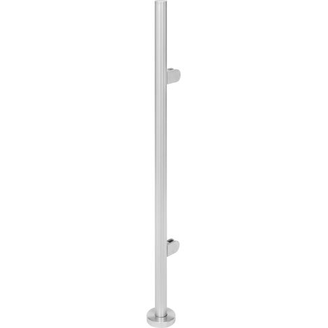 Poteau de balustrade en acier inoxydable 110 cm avec support en verre, rampe en verre, pinces à verre pour balustrade de balcon, garde-corps de grenier, rampe de piscine, etc. Main courante intérieure (1/5)