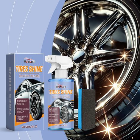 Car tire retreading spray, tire protectant, waterproof, stain-resistant, long-lasting retreading spray -- retreading spray 120ml1, sponge1 -- BIEMMEDUE (1/5)