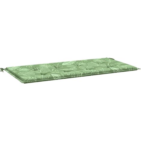 Coussin de banc de jardin，Coussin d'extérieur motif de feuilles 120x50x4 cm CFW730080 (1/5)