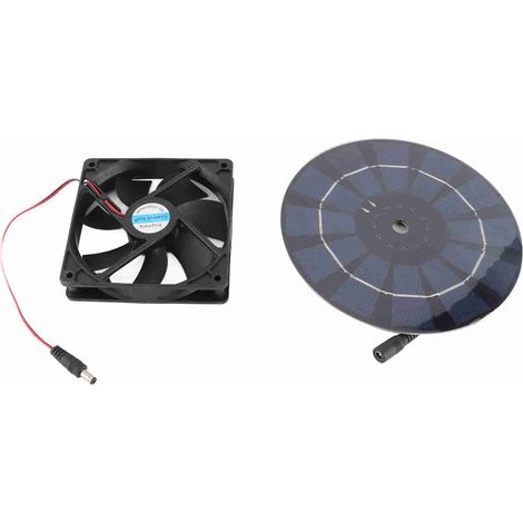 Ventilateur solaire 3W silencieux et économe en énergie, mini extracteur d'air solaire pour poulailler ou serre (1/3)