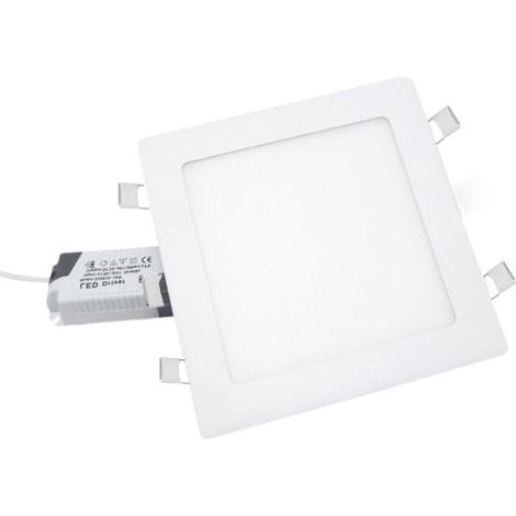 Downlight Dalle LED 24W Extra Plate Carrée BLANC - Unité / Blanc Chaud  - SILUMEN (1/5)