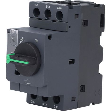 Disjoncteur de moteur électrique 35mm, Type de bouton de montage sur Rail DIN, interrupteur de protection de déclenchement magnétique thermique AC690V 6-10A (1/5)