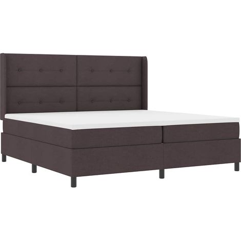 Maison Exclusive - Letto a Sorgente LED Marrone Scuro 200 x 200 cm Tessuto (1/5)