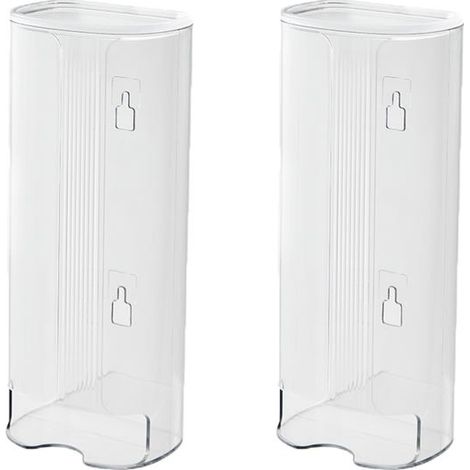 Pratico contenitore da parete senza forare, 27 x 12 x 9 cm, multiscomparto, bianco trasparente (1/3)