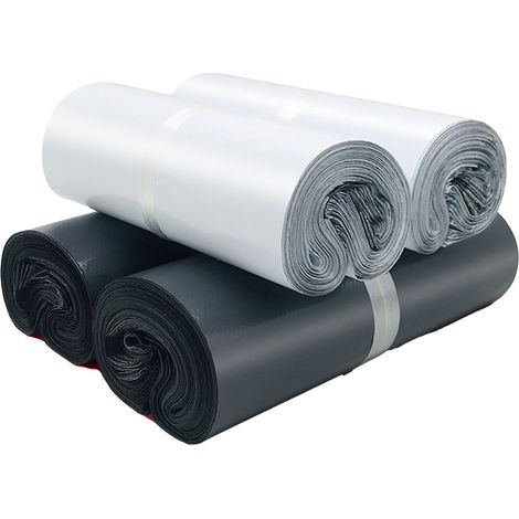 100 sacs e-commerce en plastique PE imperméable, résistants aux déchirures, gris, épaisseur standard (1/5)