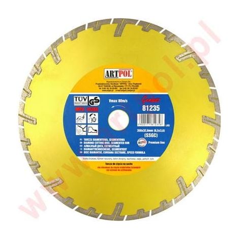 DISQUE DIAMANT 230 x 22,2 mm SEGMENTÉ COUPE RAPIDE ET PROFONDE /AR (1/2)