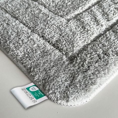 Tapis de bain Atlantis Rectangulaire Dos antidérapant Gris argenté 50 x 80 cm (1/4)