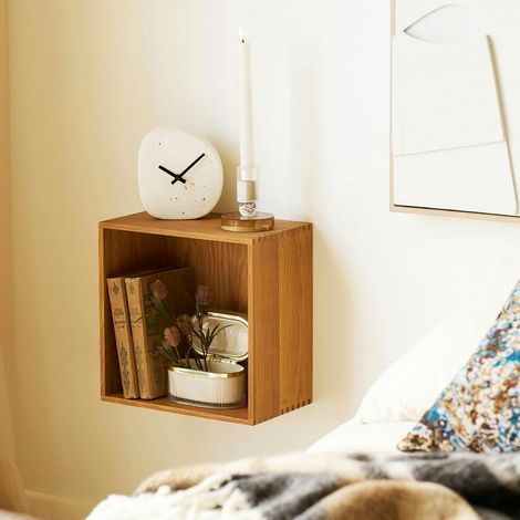 Etagère cube murale en bois de chêne 30 cm VARDE