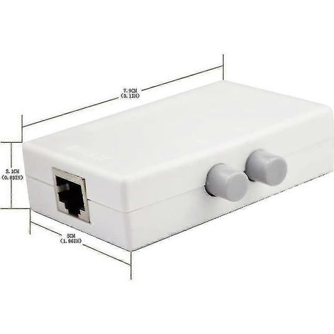 Commutateur de répartition RJ45, commutateur de répartition réseau 2 ports (concentrateur) 1 sortie ou 1 entrée 2 sorties 100 m T 2 voies RJ45 (1/4)