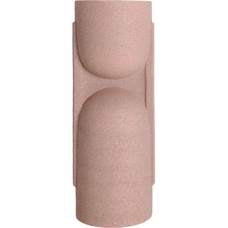Cache pot contemporain rose en polyresine design élégant pour plante - Rose poudré contemporain (1/4)