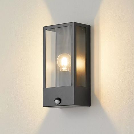 [GEBRAUCHT] Lindby Ilana Außenwandleuchte Mit Sensor Schwarz Wandleuchte Wandlampe Lampe B-Ware