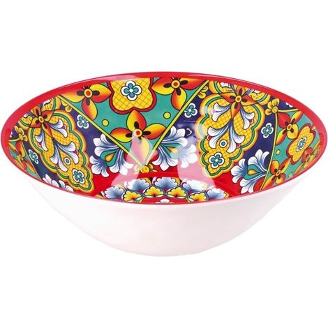 Ad Trend Ciotola Rian in Melamina D 32 Cm H 11 Cm Rosso Blu (1/2)