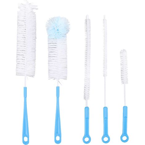 Brosse à bouteille à long manche de qualité alimentaire, 5 modèles pour bouteilles de vin et de sport, mangeoire à colibris bleue-AquaForge