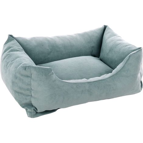 Lit pour Chien et Chat Vert Menthe - Coussin Panier 65x50x20cm - Lavable, Fond Anti-dérapant, Housse Amovible - Lieu de Couchage Doux et Confortable (1/5)