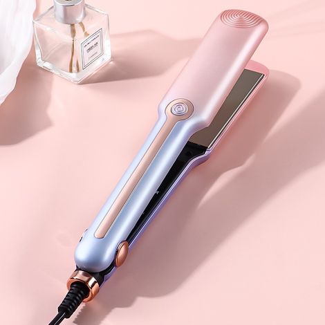 Lisseur dégradé rose-violet - Lisse et boucle en un seul geste, doux pour les cheveux. (1/3)