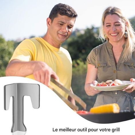 4 pièces Entretoises pour plaques de feu - Entretoise en acier inoxydable adaptée aux plaques de barbecue de foyer et aux barbecues à bouilloire (1/4)