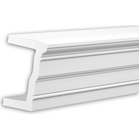 Architrav 434301 Profhome Fassadenprofil Stuckleiste Außenstuck Neo-Klassizismus-Stil weiß 2 m
