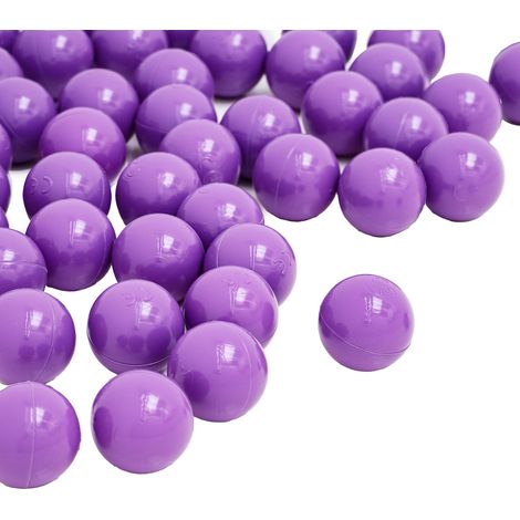 LittleTom 50 Boules en PE 5,5cm de diamètre pour remplir piscine bébé Violet (1/5)