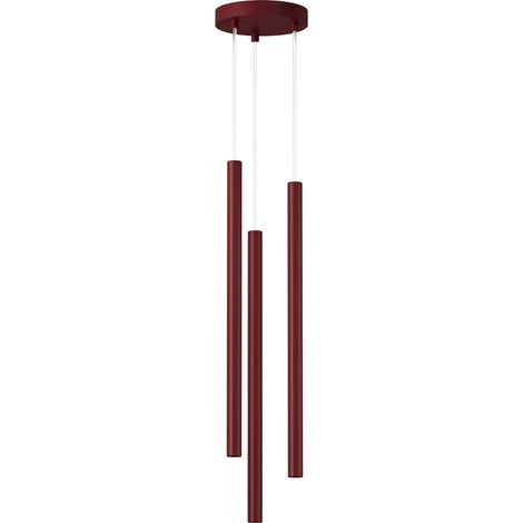 Suspension moderne ronde bordeaux SOPEL Sigma Lighting 3x G9 acier IP20 (1/2)
