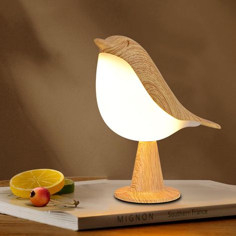Lampe de table en forme d'oiseau mignon - Lampe de chevet pour enfants - Lumière ambiante - Lampe de bureau LED tactile pour bureau, salon, chambre à coucher, chambre d'enfant, dortoir, décoration de (1/5)