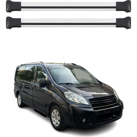 OMAC Aluminium Dachträger Querträger für Fiat Scudo 2007-2016 – Max. 75kg – 2 Stangen Silber (1/5)