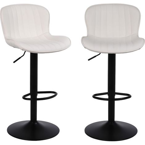ralex-chair Tabouret Bar, Chaises de Bar pour Cuisine, Siège Pivotant à Hauteur Réglable, Montage Facile, Moderne Tabouret Haut pour Bar, Cuisine, Salle à Manger,(Lot de 2,Beige)