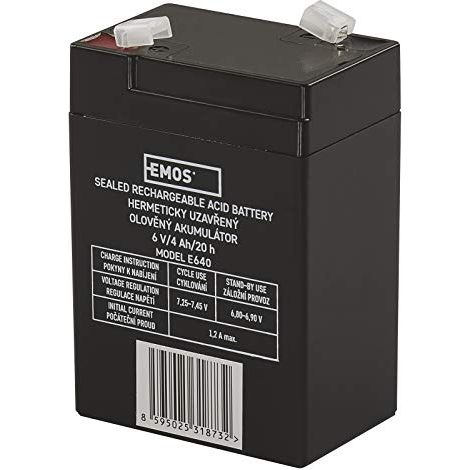 Emos al piombo senza manutenzione Accumulatore 6 V, 4 Ah per lampade 3810, 1 pezzo, B9641 (1/4)