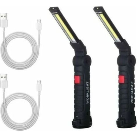 Lampe d'inspection LED rechargeable magnétique 5 modes USB (1/5)