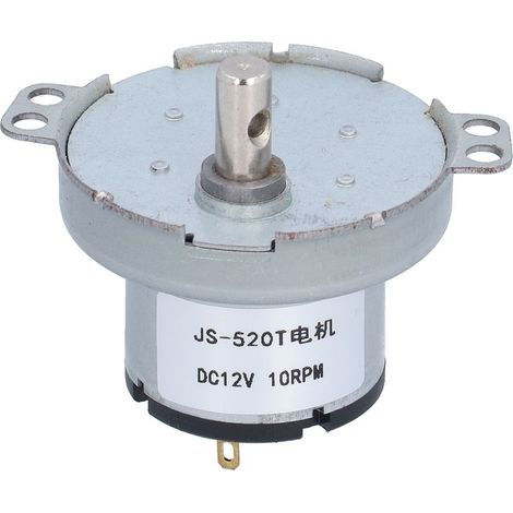 JS-520T 12V DC 10 U/min Selbstbremsender Kompakt-Kupfer-Schneckengetriebemotor für Türöffner und Winden (1/5)