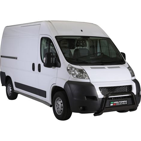 Pare-buffle Avant pour Peugeot Boxer 2006-2013 63 mm en Acier Noir (1/5)
