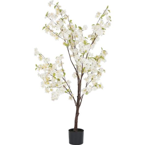 Faux Cherry Blossom Plant 4.6ft - Polyethylene Plastic - L50 x W65 x H140 cm - Green