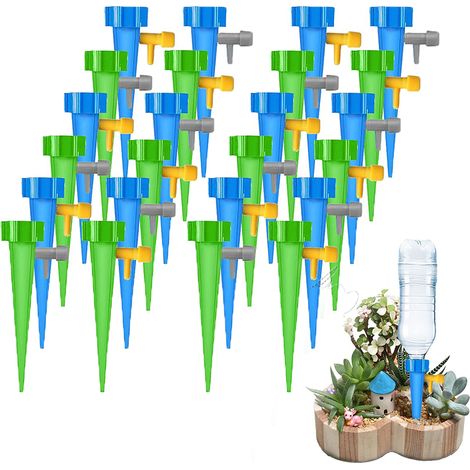 Pack of 24 adjustable self-watering sprinklers for easy watering, suitable for potted plants, flowers, gardens and houseplants. (1/5)