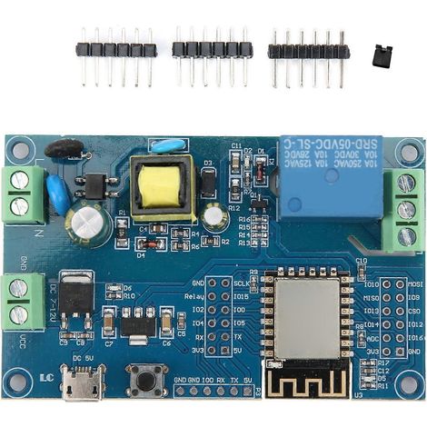 Relaismodul, Einkanal-DIY-WLAN-Entwicklungsplatine mit Pin-Elektronikbauteil ESP8266