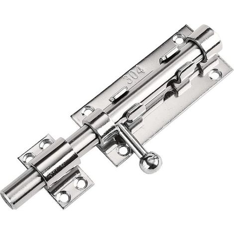 Loquet de Porte Serrure Porte Verrou Loquet Porte Garage Loquet de Verrou Boulon à Glissière Loquet de Portail en Acie inoxydable 304 targette de porte exterieur 14 mm de diamètre, 160mm (1/5)