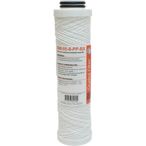 Cartouche SW-05-8-PP-BX sédiment bobinée BX 10'' - 5 µm - compatible FA10BX - Crystal Filter® (1/4)