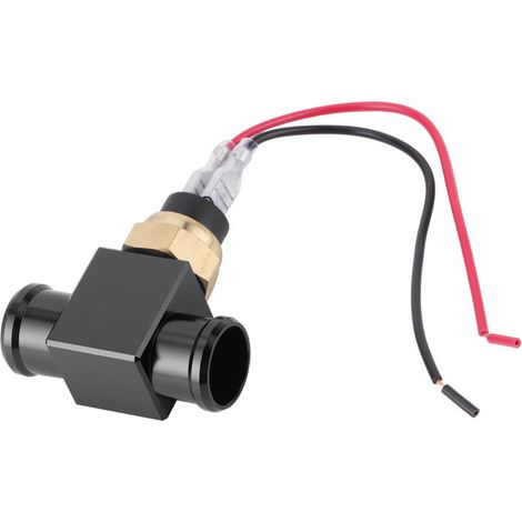 Termostato, interruttore temperatura acqua, ventola di raffreddamento radiatore, sensore di temperatura per moto, quad e veicoli fuoristrada (nero) -Crezuo