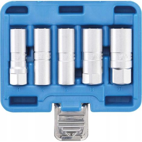 Juego de dados para bujías bgs metal 14 21 mm 5 piezas