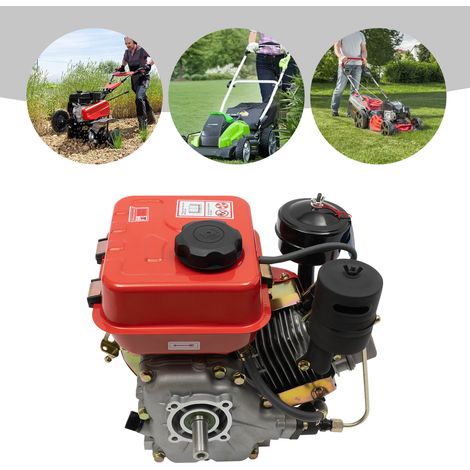 Moteur diesel 1650-3800 tr/min 4 temps 5 CV monocylindre refroidissement par air moteur vertical démarrage manuel injection directe 2,2 kW rouge
