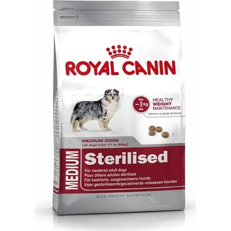 Royal Canin – Croquettes stérilisées pour chiens moyens – 3 kg – Protéines 28% – Teneur en matières grasses 13% – Santé générale