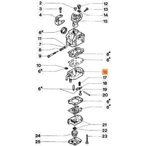CORPS DE POMPE 5-2571 (X WALBRO CARB.) ORIGINAL EMAK 2318567
