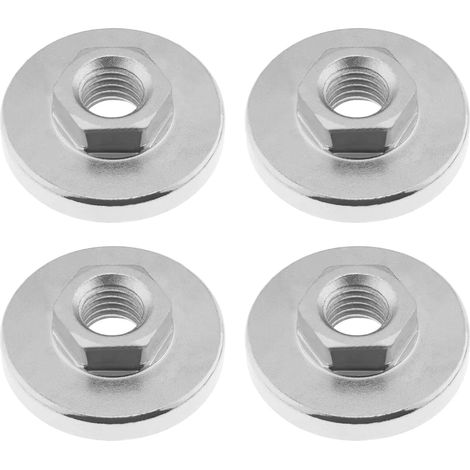 Lot de 4 écrous de rechange M14 pour meuleuse d'angle compatible avec meuleuse d'angle de type 125/150/180/230, disque de meuleuse d'angle en métal, écrou à bride de verrouillage à (1/5)