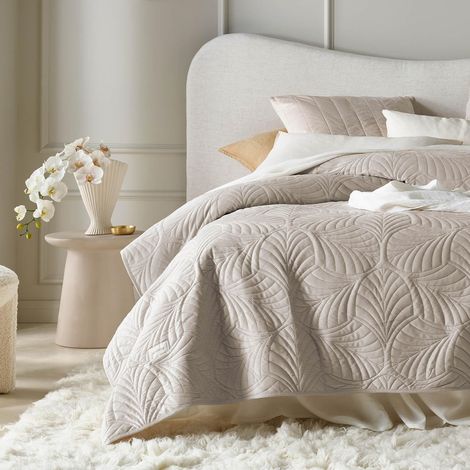 Dessus de lit 220 x 240 cm Beige (1/5)