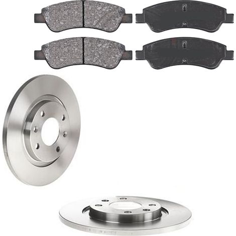 KIT FRENI ANTERIORI compatibile con CITROEN C4 CACTUS - DISCHI + PASTIGLIE OEM: FDB4066 / 16899 , 17336 , 17338 /SOSTITUZIONE DIRETTA/BASSA POLVERE/SILENZIOSO (1/5)