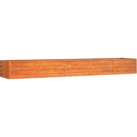 Maison Exclusive - Hochbeet Rostig 400x80x45 cm Cortenstahl