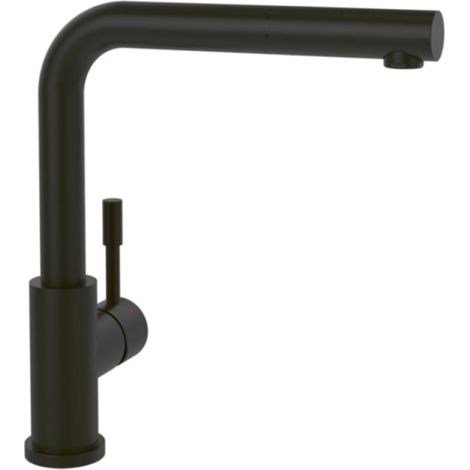 Grifo de cocina con ducha de acero VILLEROY & BOCH con rociador en negro mate (1/5)